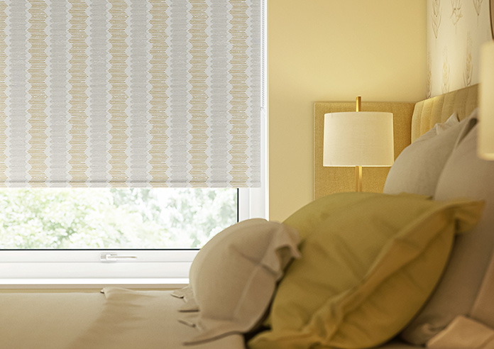 Zig Zag Stripe, Warming Yellow - Twist&Fit Roller Blind - Image 5